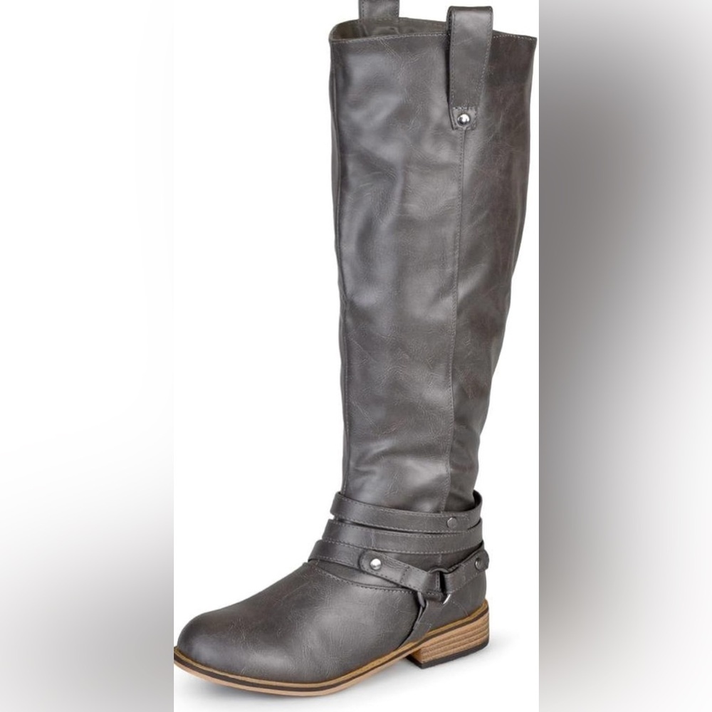 Journee Collection Gray Over the Knee Boots